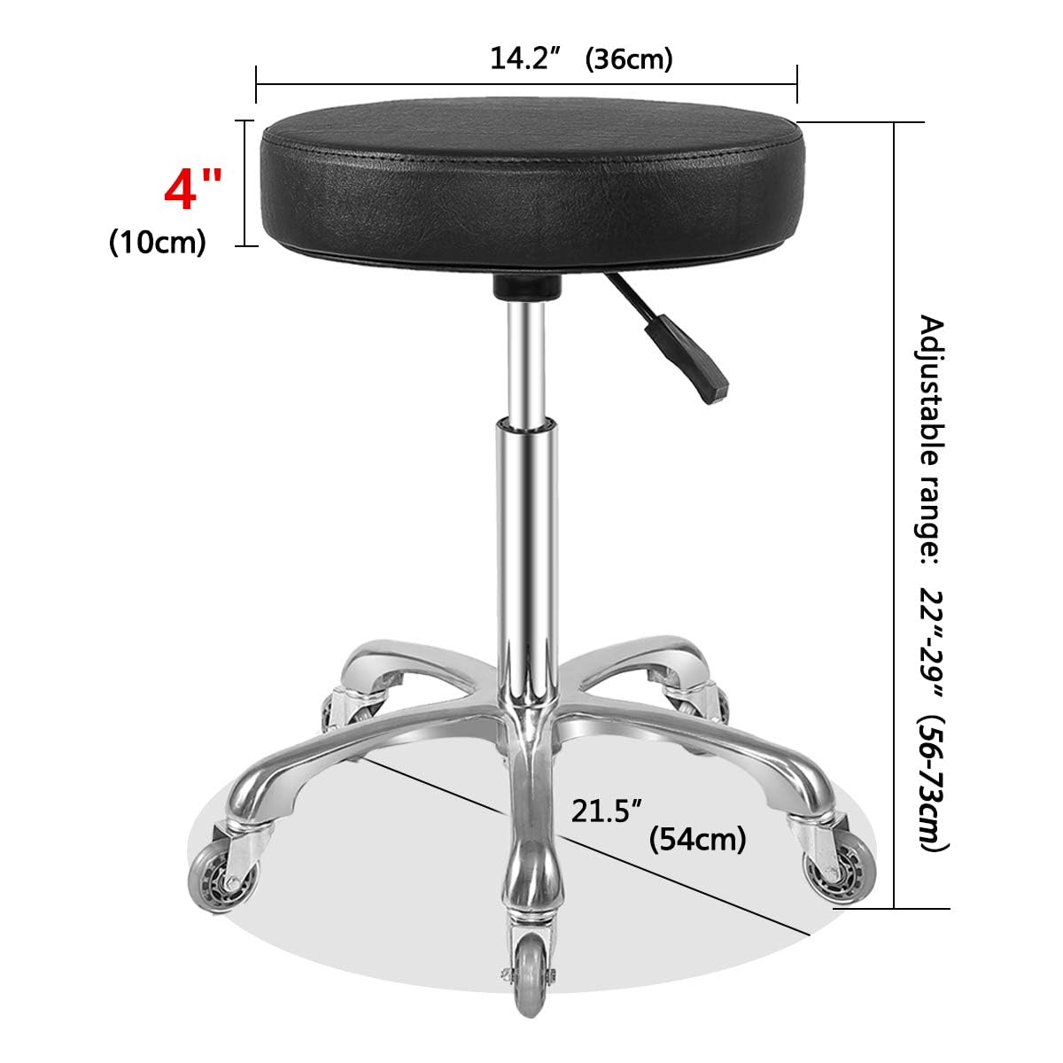 Ainilaily rolling stool used in shop, lab, or clinic shows versatile mobility.