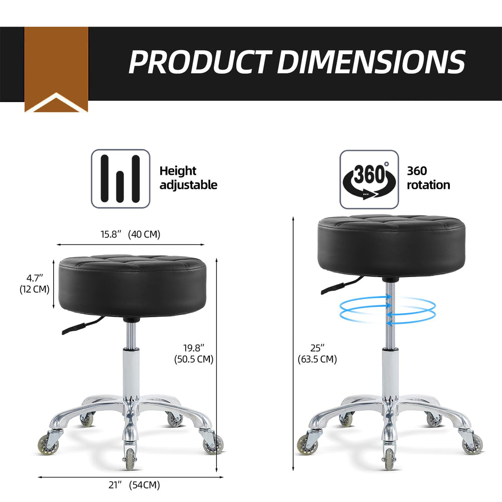 Ainilaily rolling-stool wheels glide quietly, protecting floors in clinics and studios