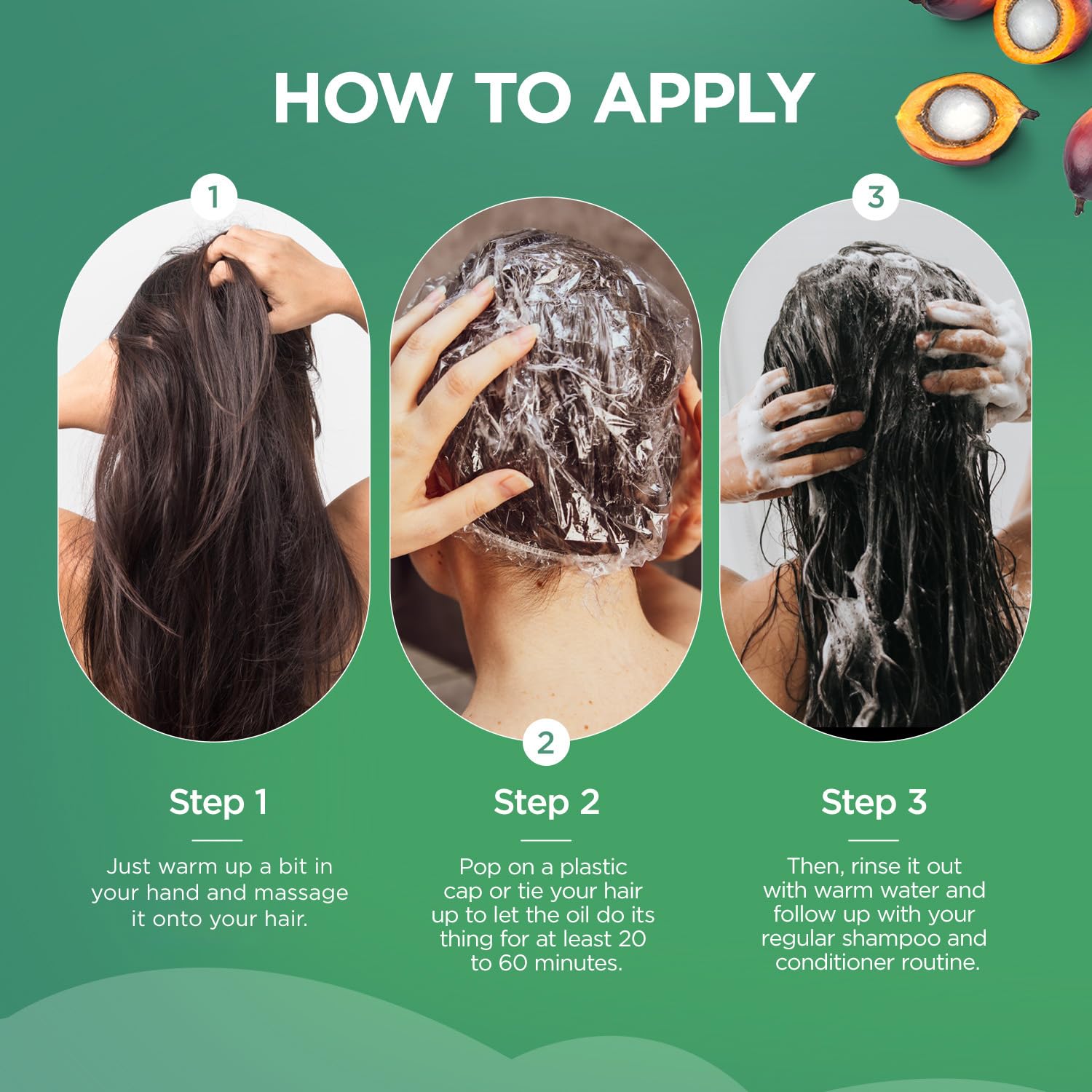 AIPILER Batana Oil application on hair demonstrates smooth, tangle-free results