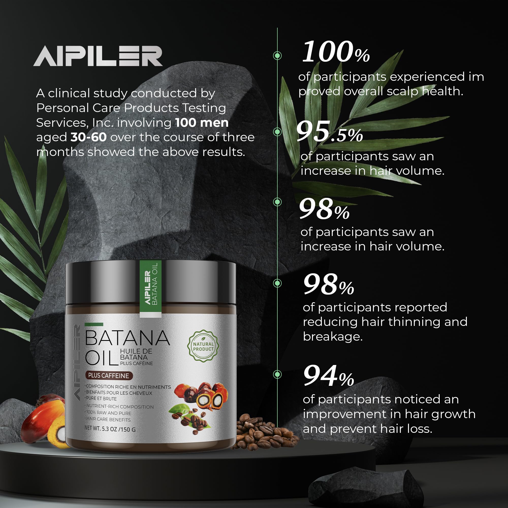 Aipiler Batana Oil application showing detangling and shine boost.