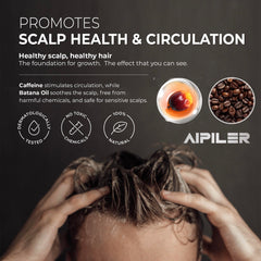 Aipiler Batana Oil hair-care scene emphasizing moisture and frizz control.