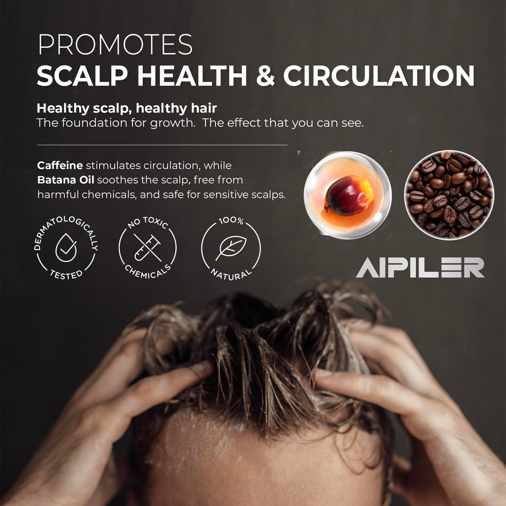 AIPILER Batana Oil on shiny, healthy-looking hair after application