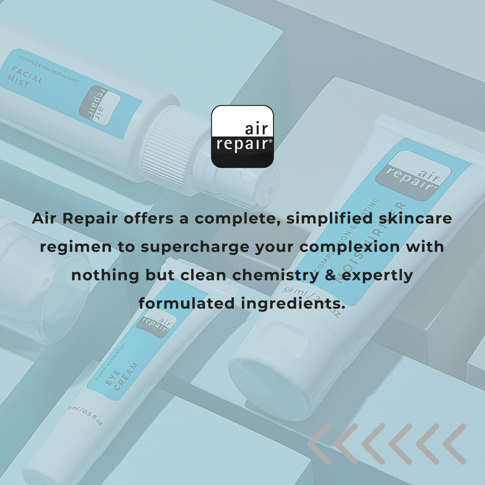 Air Repair Skincare Complexion Boosting Moisturizer outer packaging with vegan cruelty-free label.
