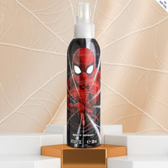 Air-Val Marvel Spider-Man cologne close-up highlighting branding and citrus freshness
