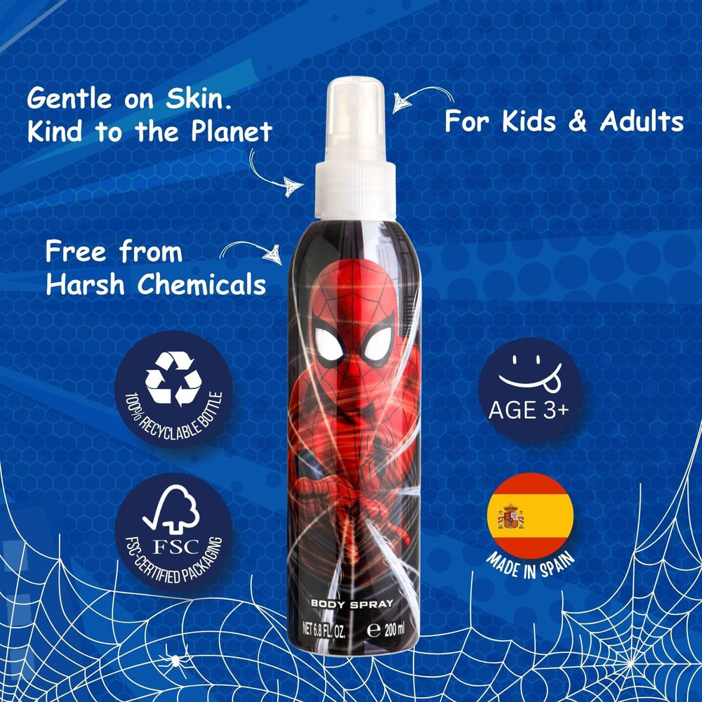Air-Val Marvel Spider-Man 6.8 oz display for easy shopping