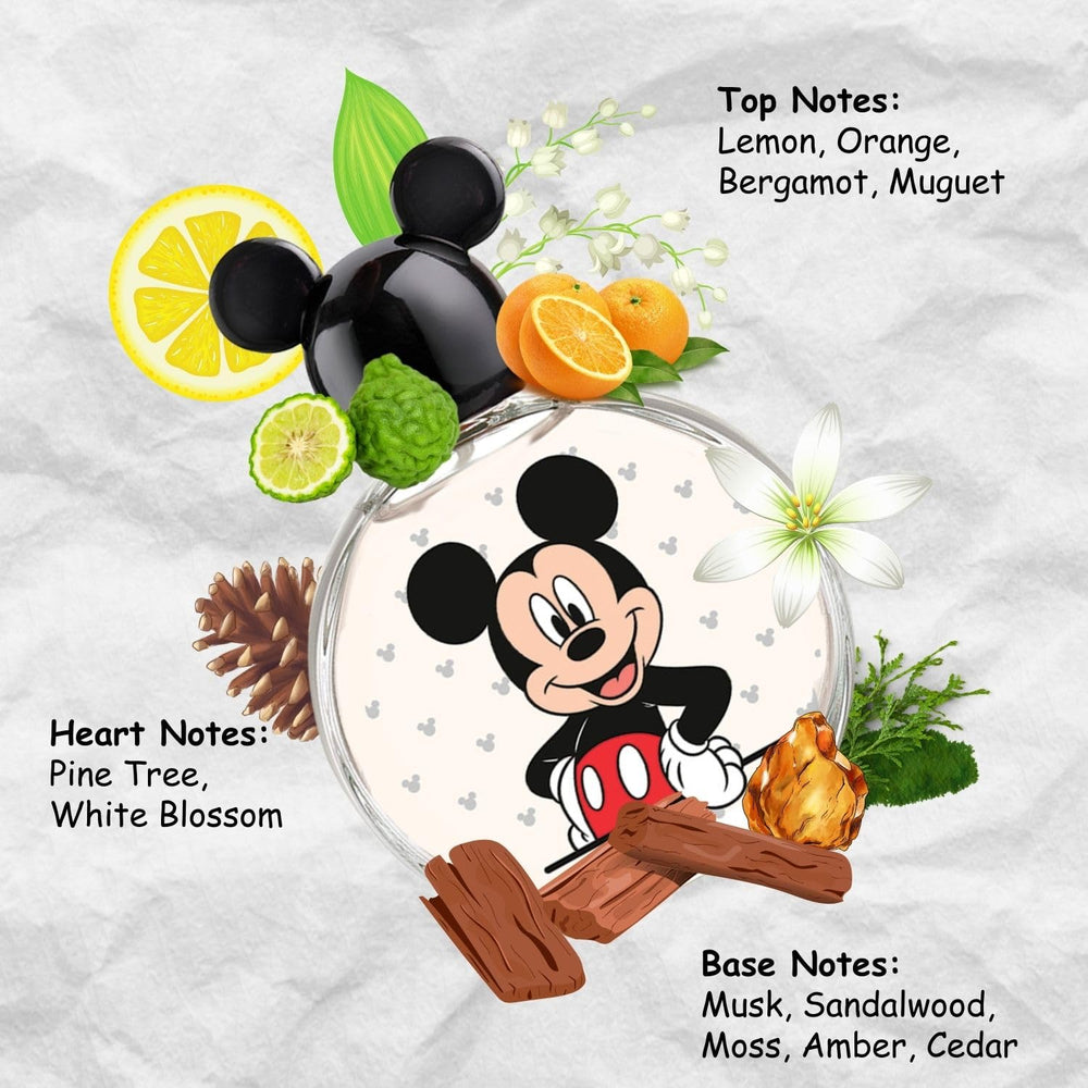 Air-Val Mickey Mouse EDT packaging box—gift-ready Disney fragrance for kids.