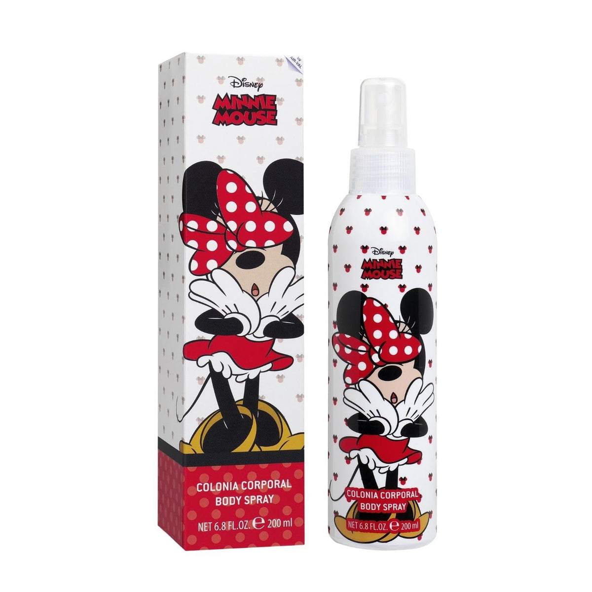 Air-Val Minnie body spray front view for girls with playful Disney design
