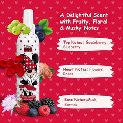 Air-Val Minnie bottle label closeup showing brand and kid-friendly scent