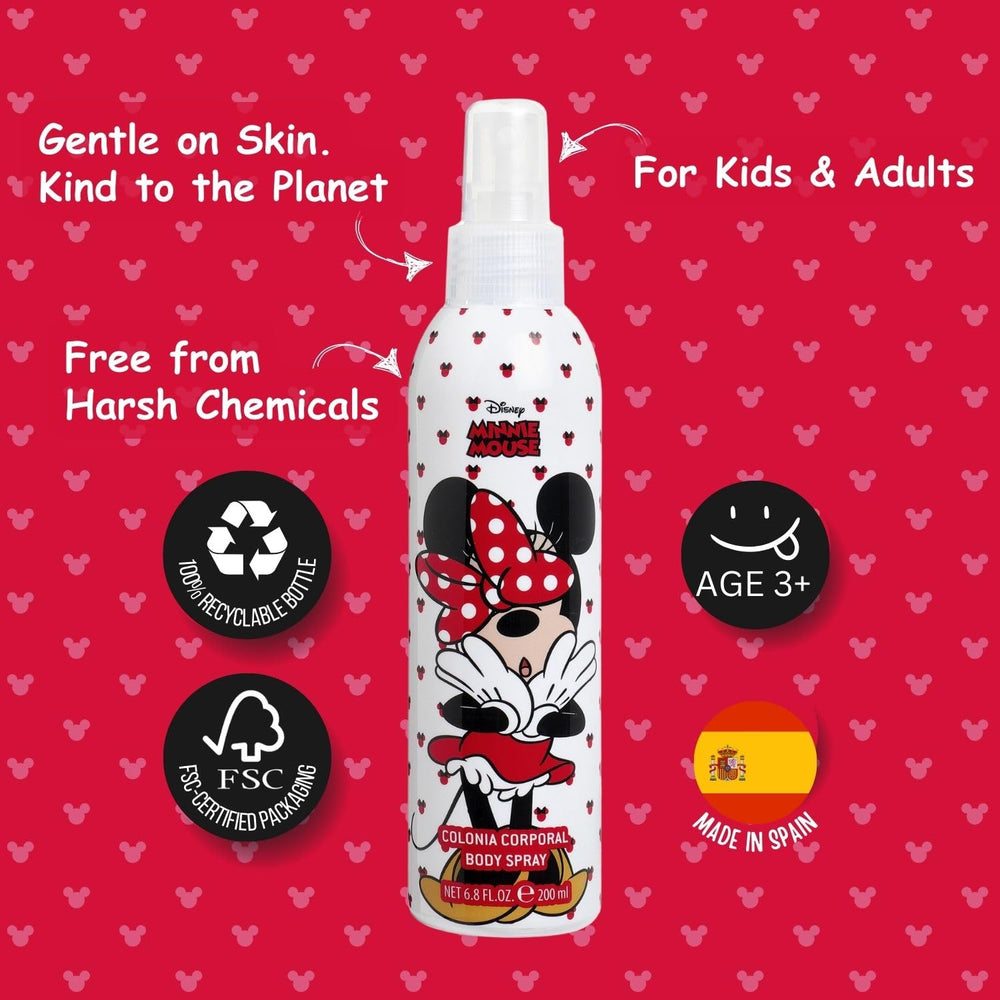 Air-Val Minnie bottle with colorful dots design emphasizes playful fashion-inspired fragrance