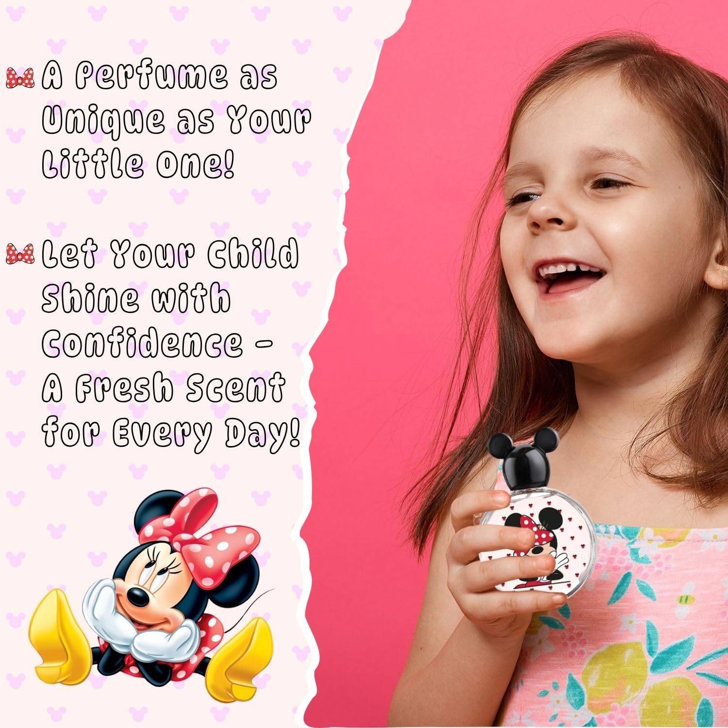 Air-Val Minnie Mouse EDT 3.4oz packaging highlight size and design