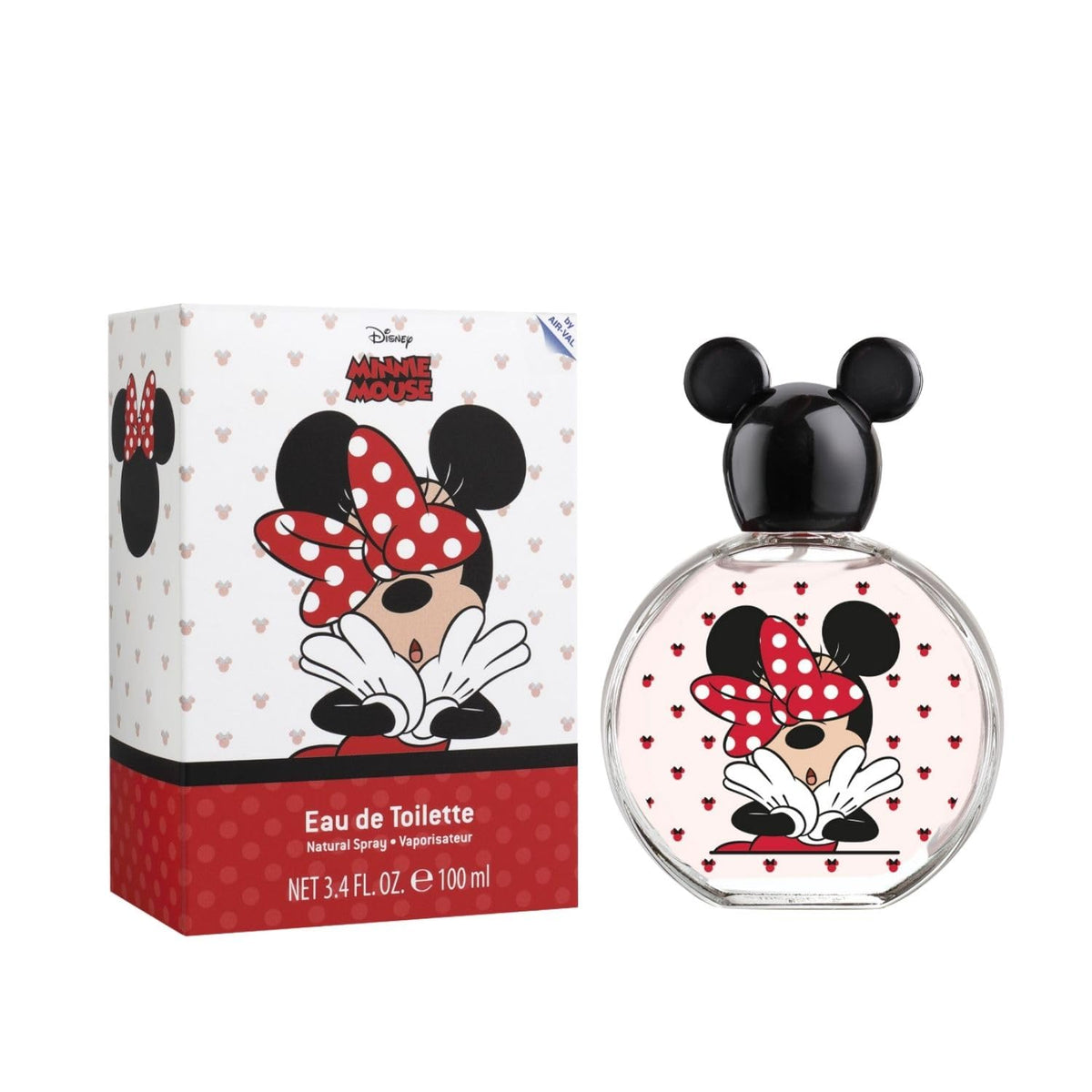 Air-Val Minnie Mouse EDT bottle cap close-up for kid-friendly fragrance option