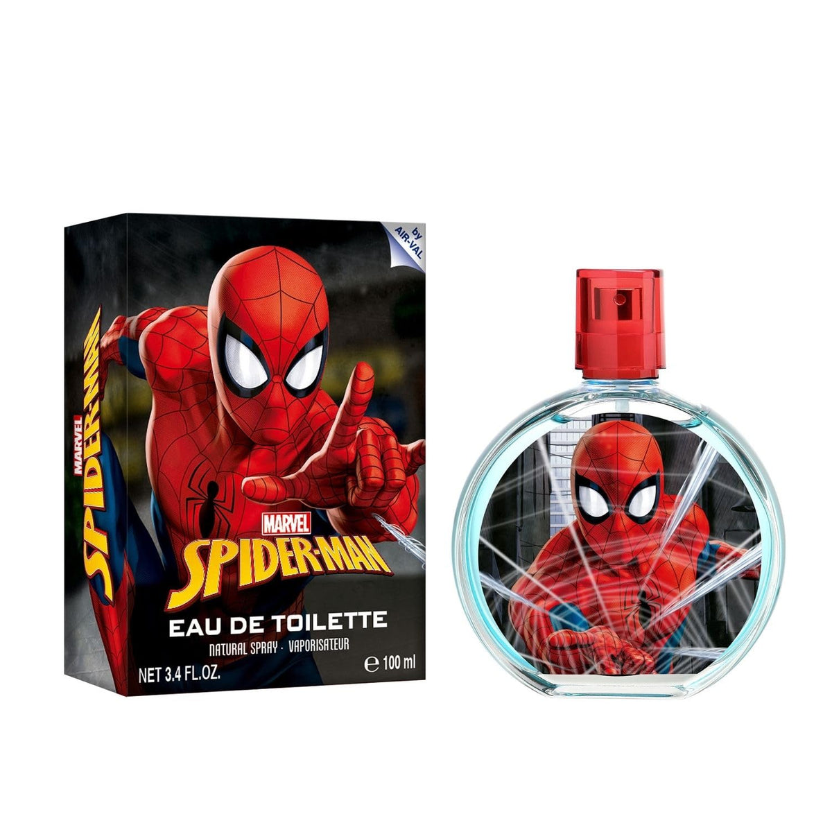 Air-Val Spiderman Ultimate bottle displays citrus freshness for daily wear