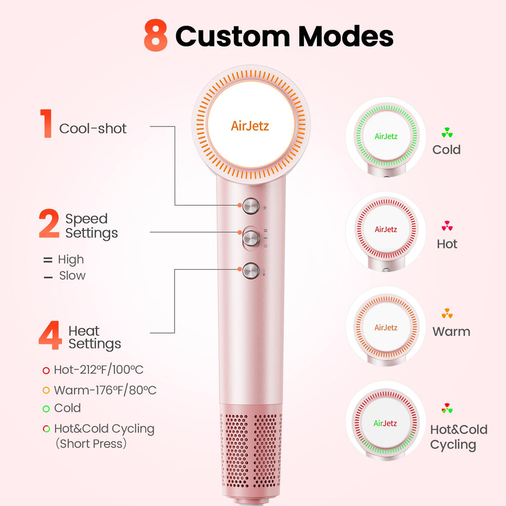 AirJetz 360-degree magnetic nozzle enables versatile styling options