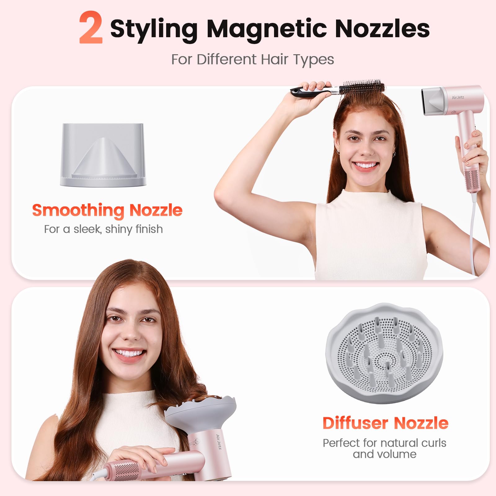 AirJetz pink travel-friendly dryer fits luggage for trips