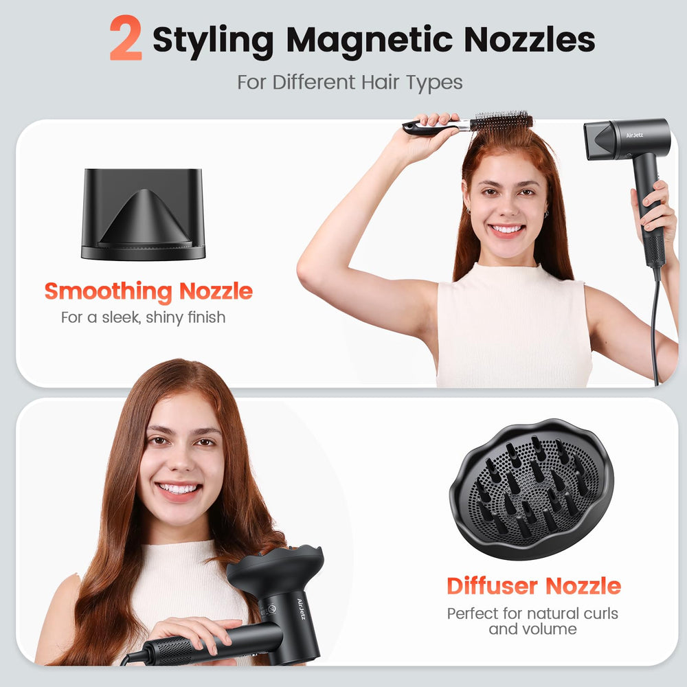AirJetz travel setup with magnetic nozzle and diffuser supports on-the-go styling.