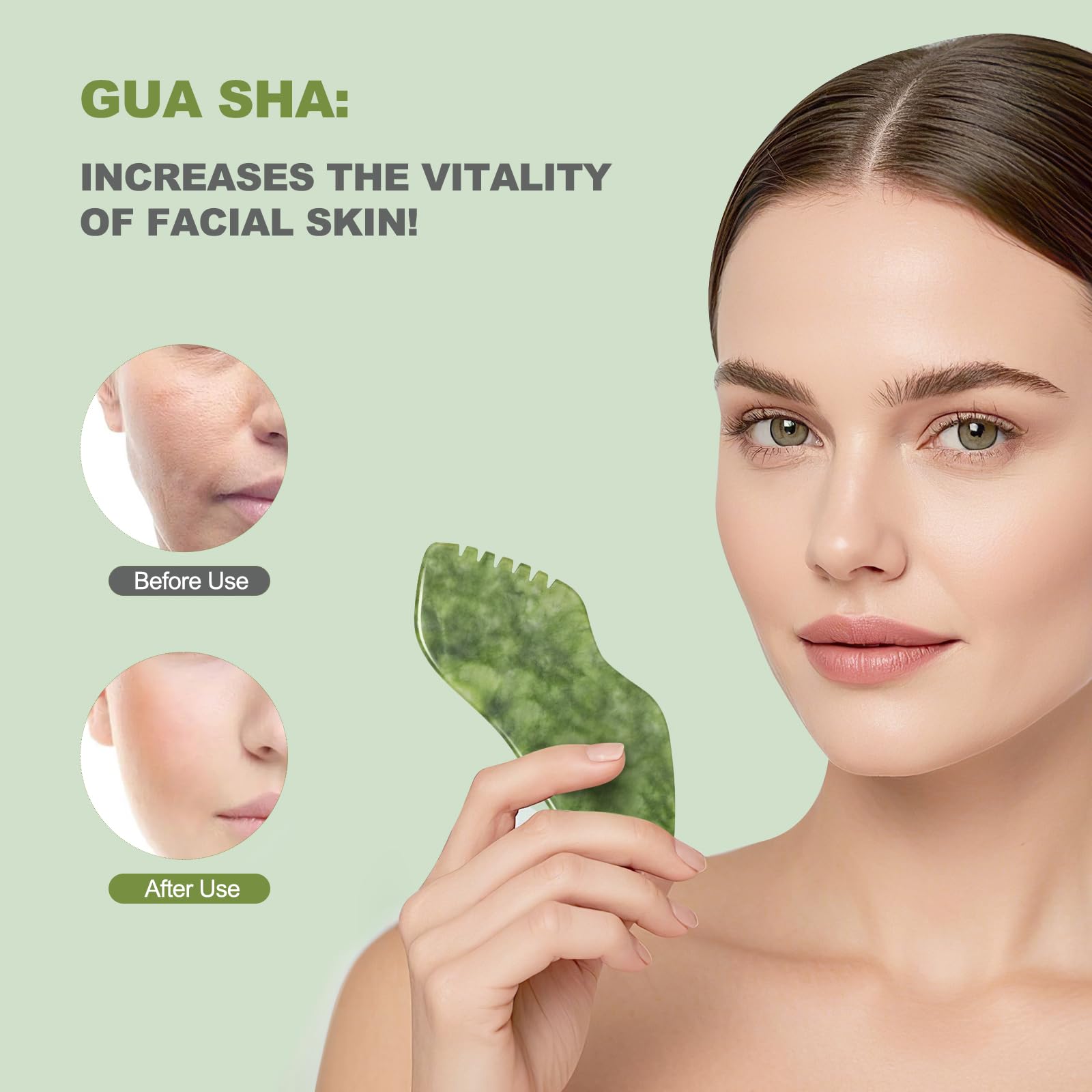 airogym gua sha jade contorno facial para levantamiento suave
