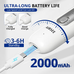 Airsee 2000mAh rechargeable battery supports long grooming sessions
