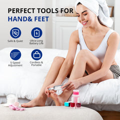 Airsee 5-speed nail file with 2100-3500rpm for precise shaping and smoothing nails