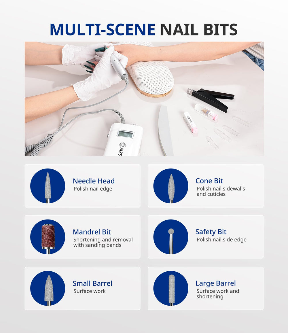 AIRSEE cordless nail drill ideal for salon and home use