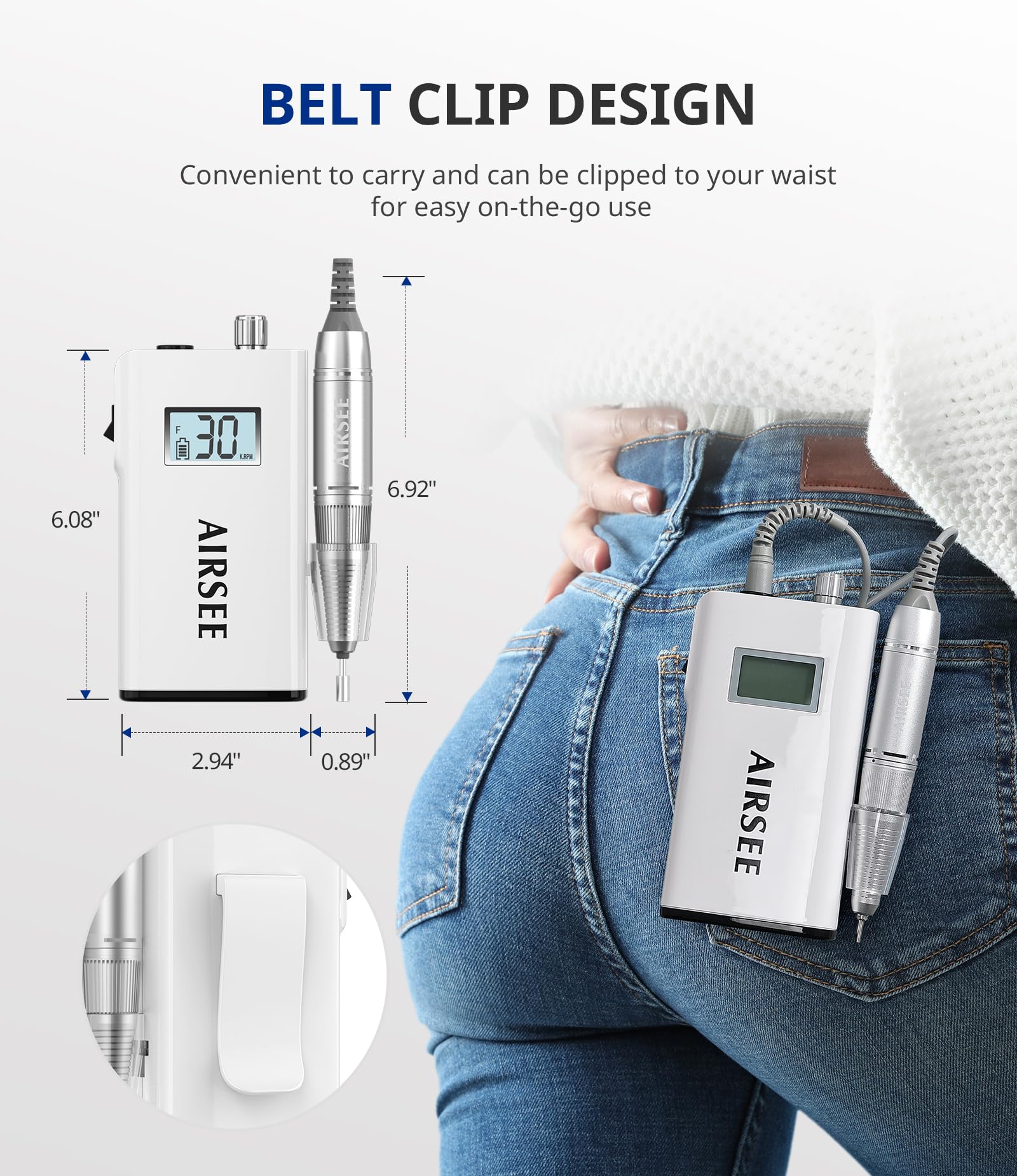AIRSEE low-noise compact design minimizes salon distractions