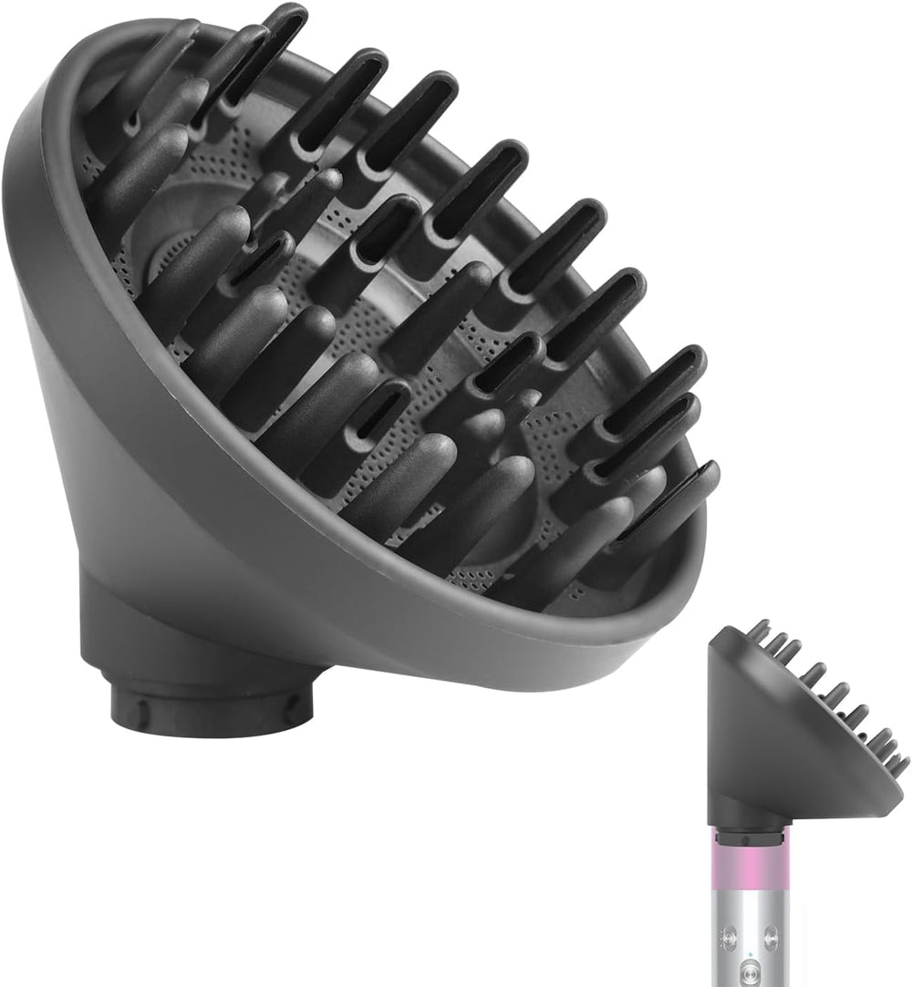 AIRUISH diffuser nozzle attachment for Dyson Airwrap delivering even heat and smooth results.
