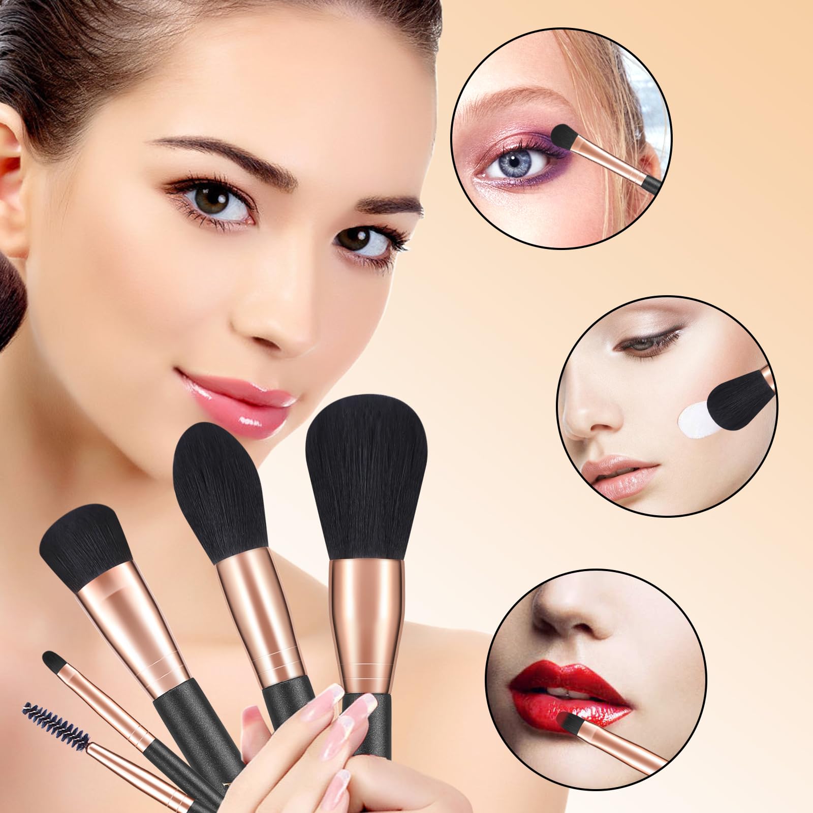 AirWos powder blush contour brushes for seamless blending