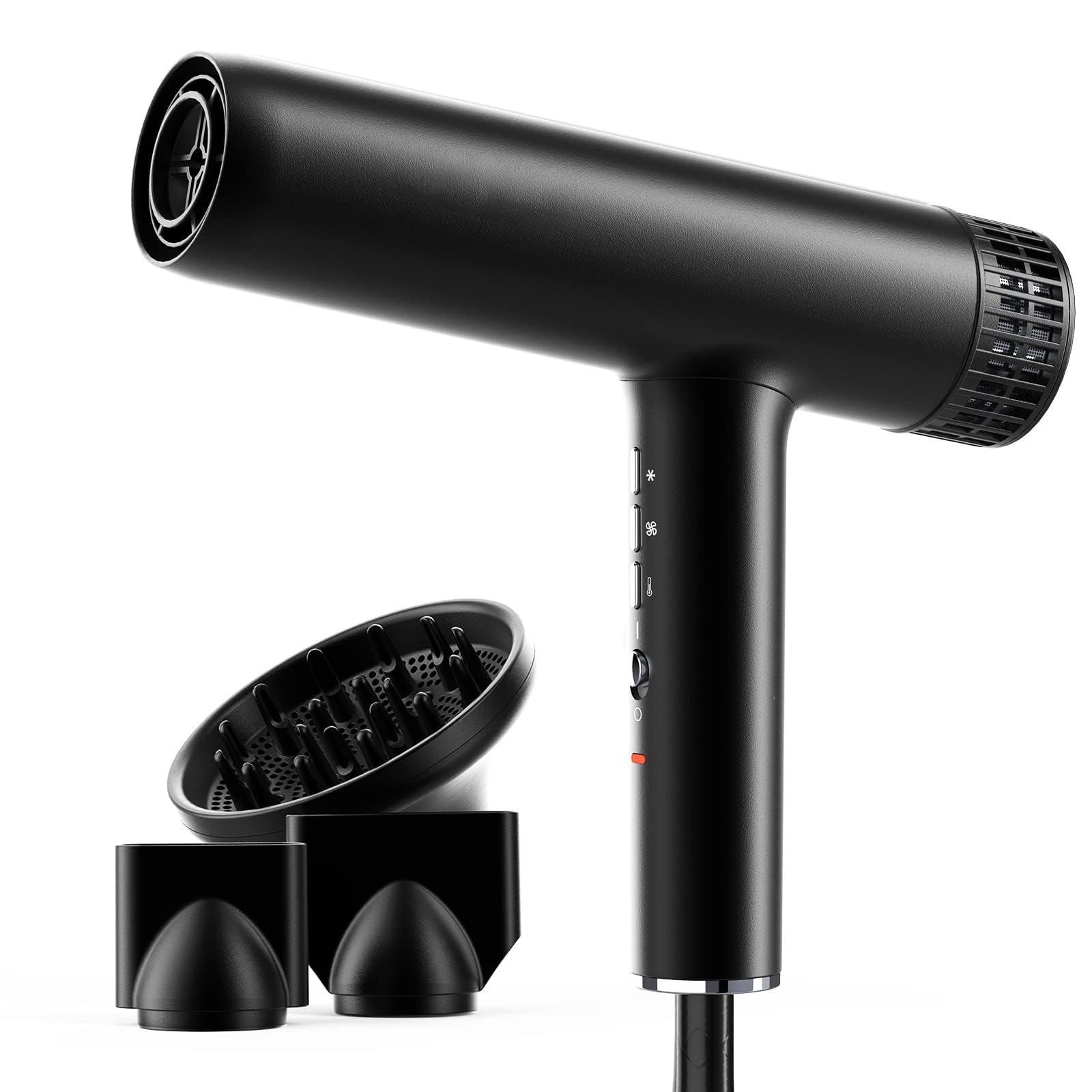 Airyomi hair dryer with 110000rpm motor delivers fast drying.