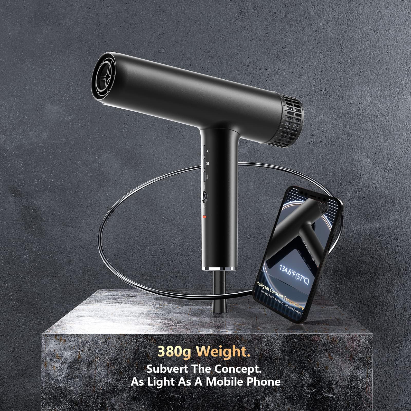 Airyomi cool shot feature helps set styles with cooling breeze.