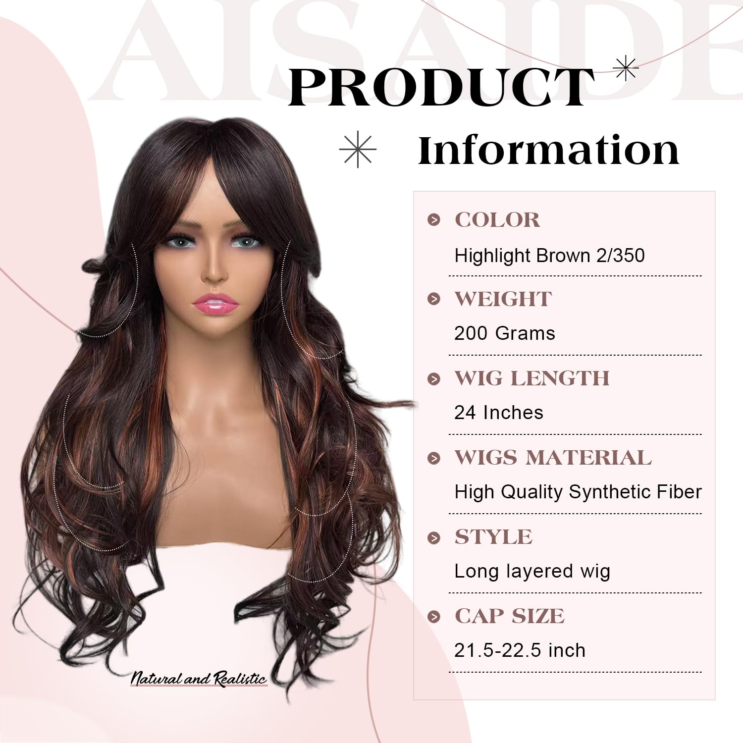 Aisaide rose net cap breathable wig for all-day comfort