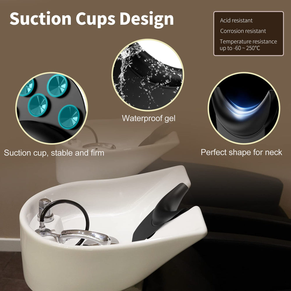 AISEELY neck rest maintains stability on most bowls for a comfortable salon experience.