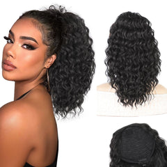 AISI BEAUTY black pony-tail extension 14in clip-in for instant volume