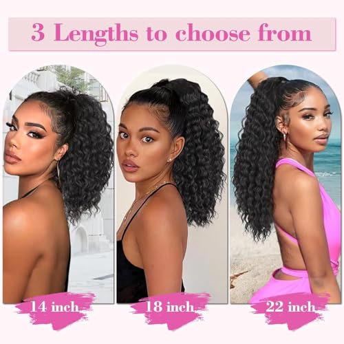 AISI BEAUTY black pony-tail on model suitable for parties and events