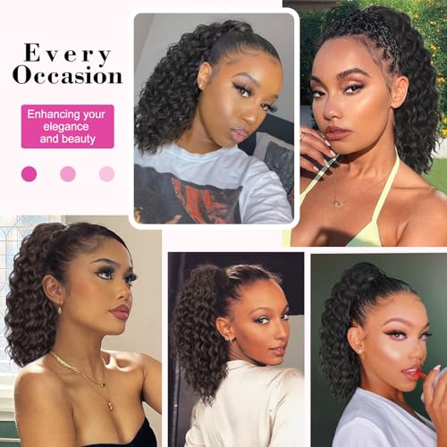 AISI BEAUTY clip-in ponytail with two combs securing around bun