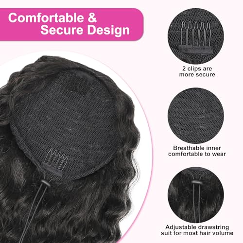 AISI BEAUTY built-in elastic drawstring in action for secure hold