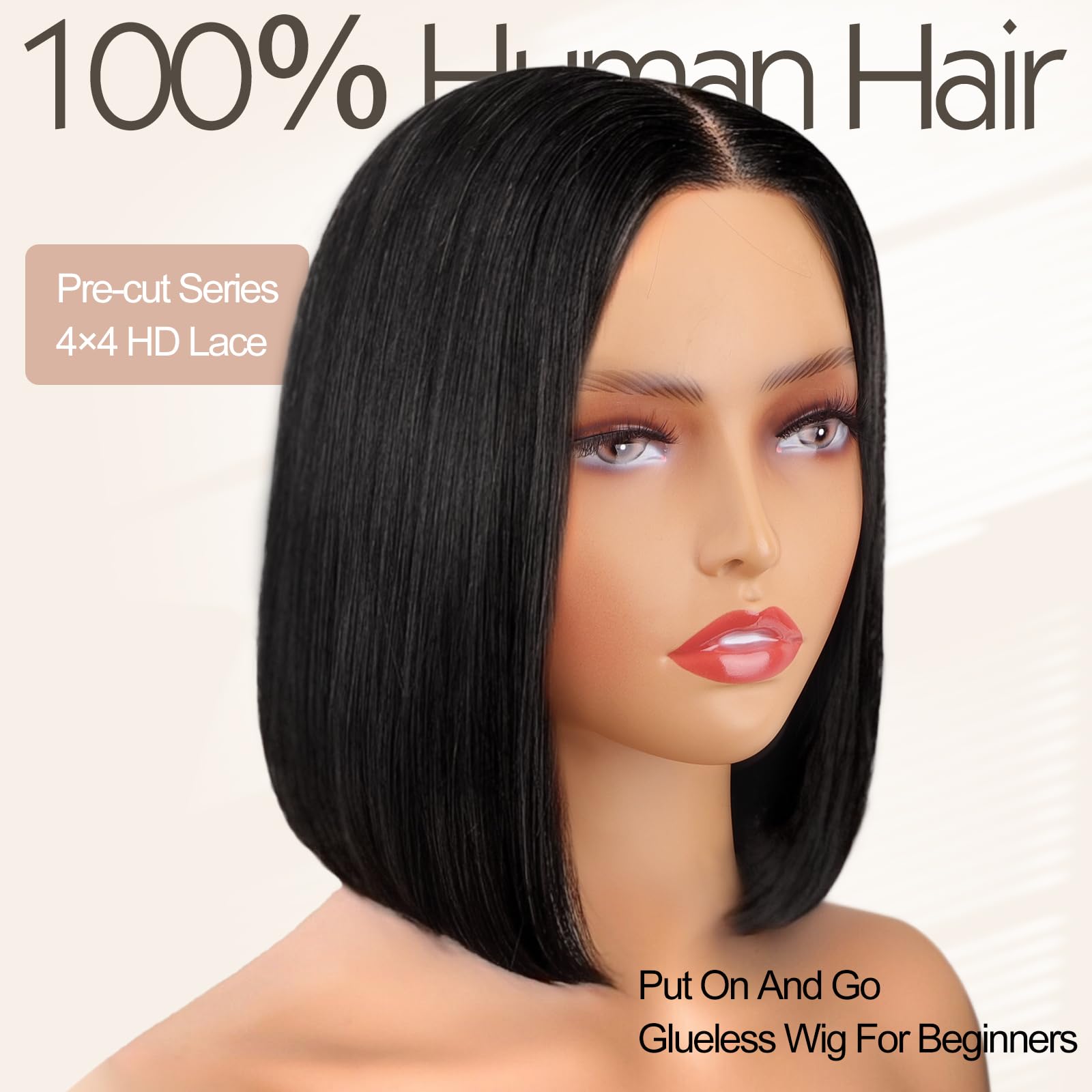 AISI Bob Wig pre-plucked hairline detail highlights easy, natural edges.