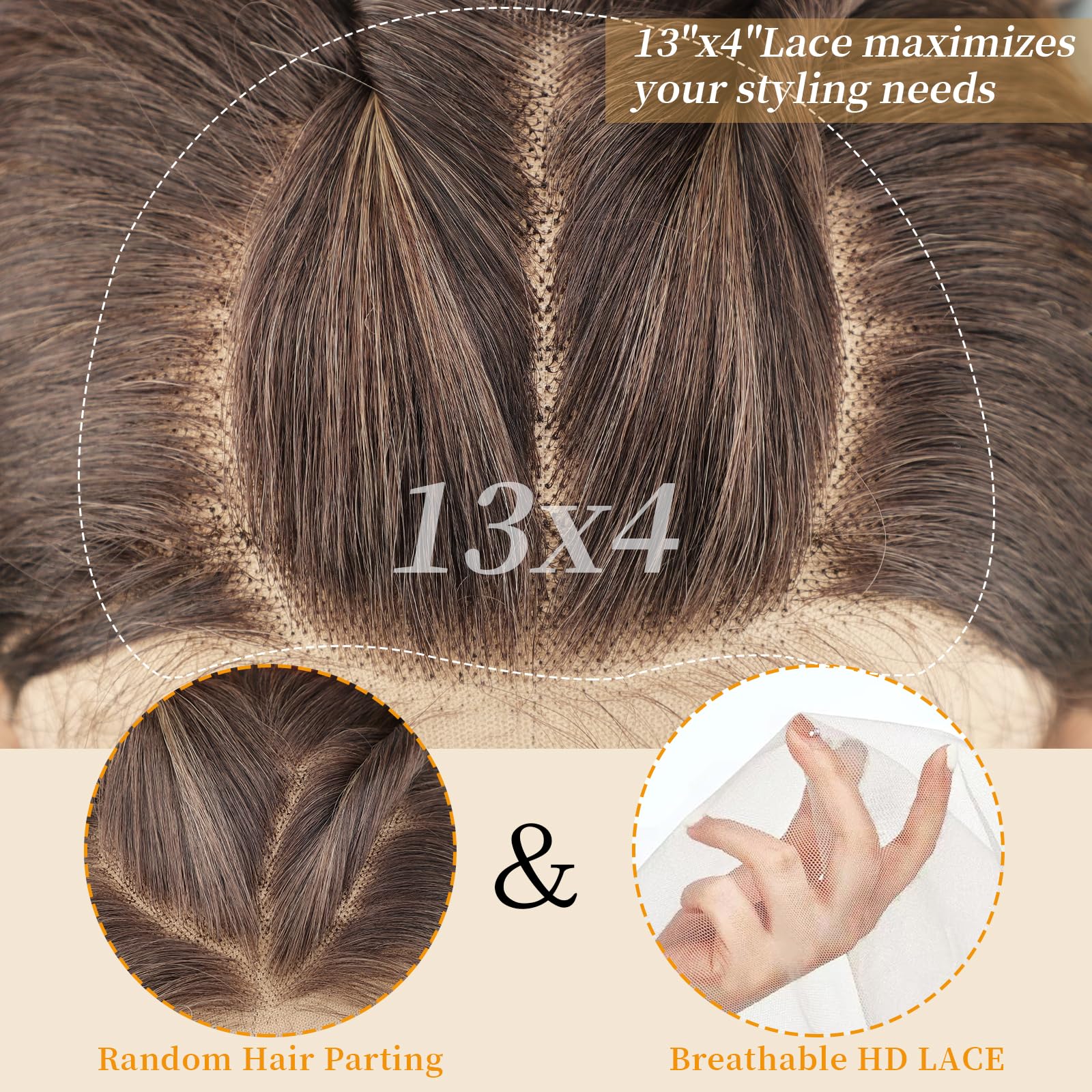 AISI HAIR 22.5-inch cap with 3 combs and adjustable straps for a snug fit.
