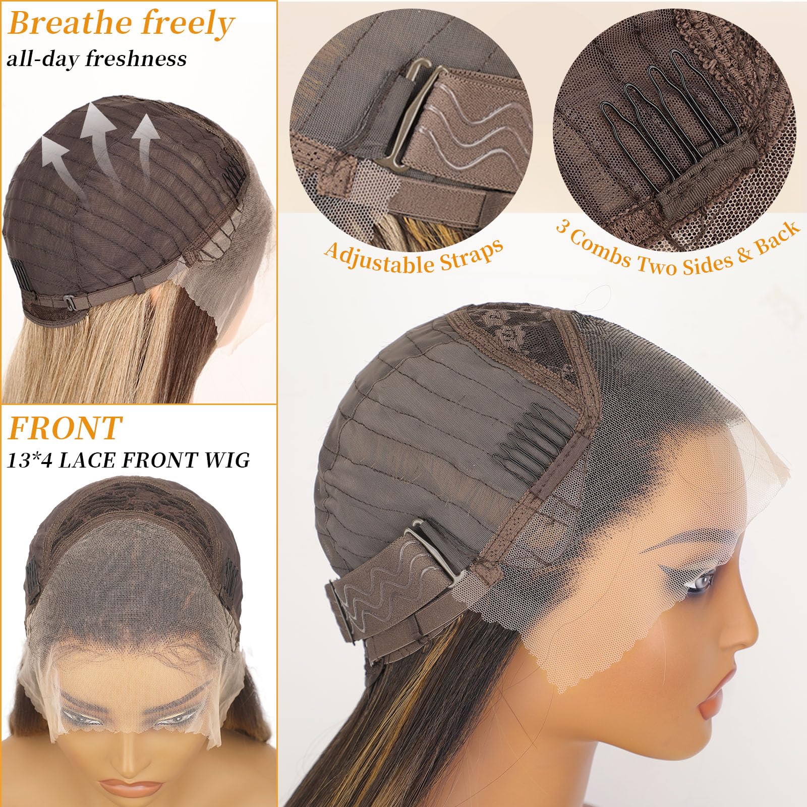 AISI HAIR 28-inch wig model shot showcasing dramatic length and color.