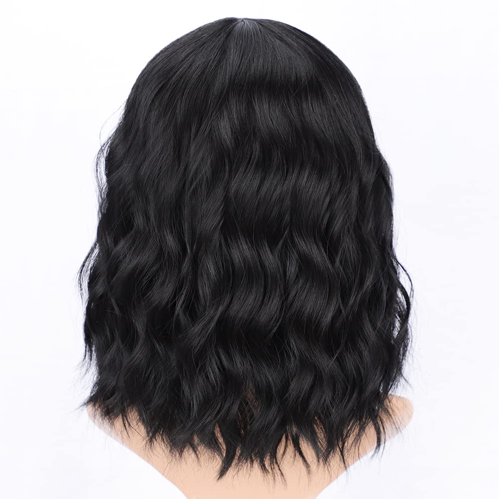 AISI HAIR bob curly wig includes tan wig cap for quick wear.