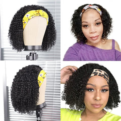 Aiterina headband wig back view shows compact cap and secure back closure, ensuring stable wear.