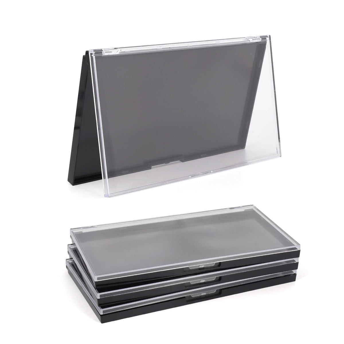 AJLTPA magnetic palette with clear top for portable makeup organization.