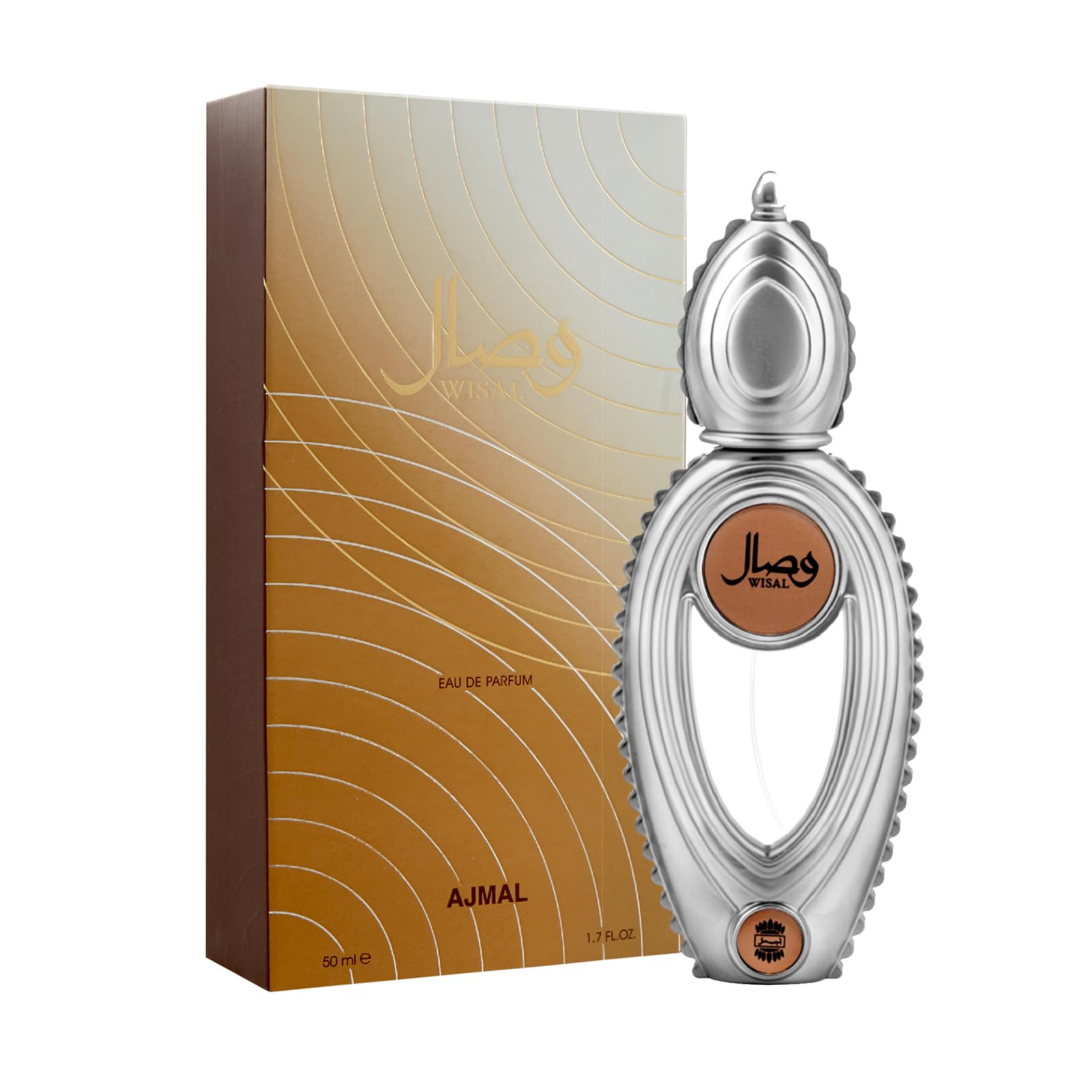 Ajmal Wisal packaging elegant box signals gift-ready luxury.