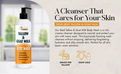 Hands lathering with AJOMED body wash for gentle cleansing.