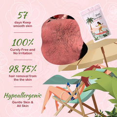 Ajoura Pink Rose wax beads melting for smooth hair removal with low-temp heat.