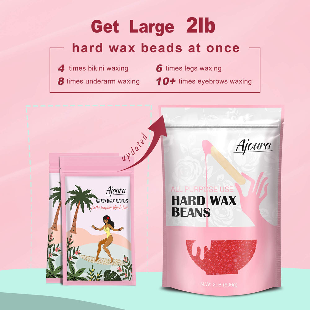 Ajoura salon-quality at-home wax close-up; demonstrates quick heating and smooth results.