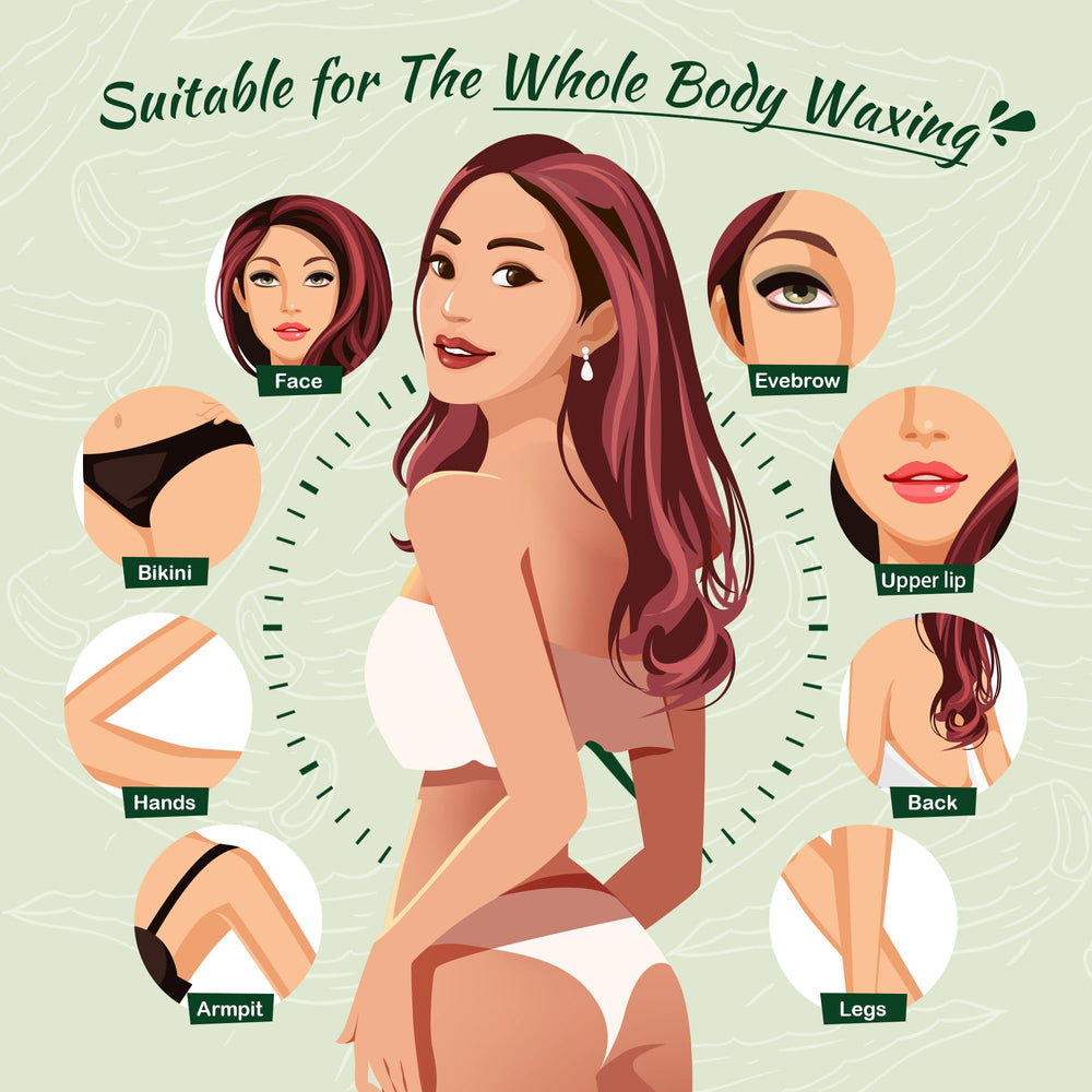 Ajoura wax beads delicate skin face highlighting gentle facial waxing