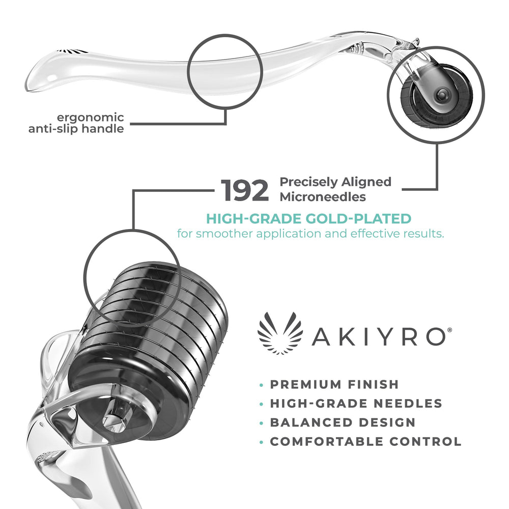 AKIYRO derma roller for beard use helps target beard care and grooming.