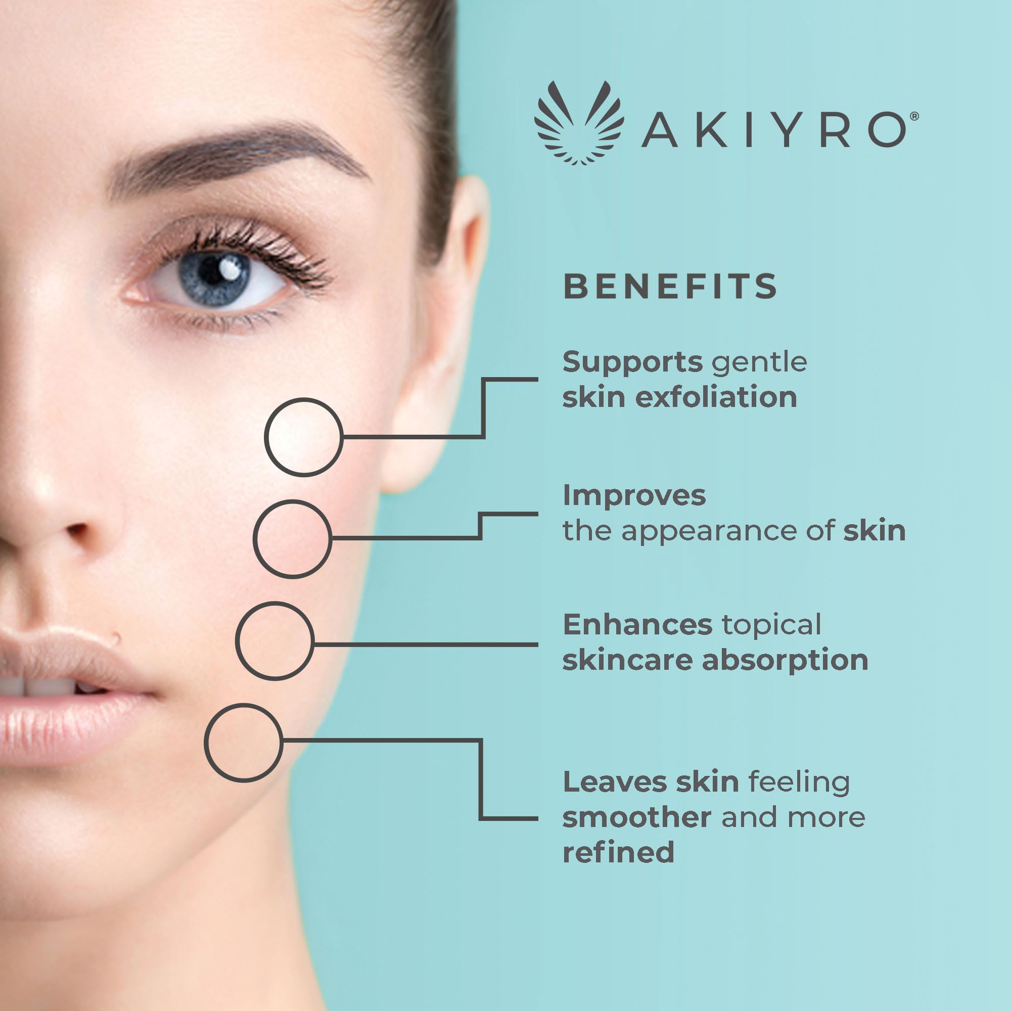 AKIYRO derma roller ergonomic handle enables comfortable, controlled use during treatment.