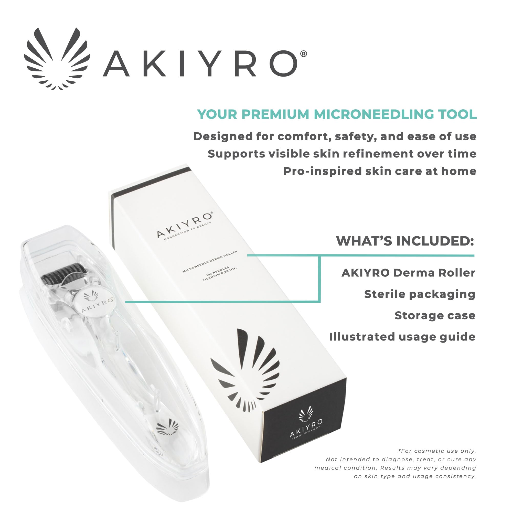 AKIYRO derma roller scalp use illustrates targeted micro-needling for scalp.