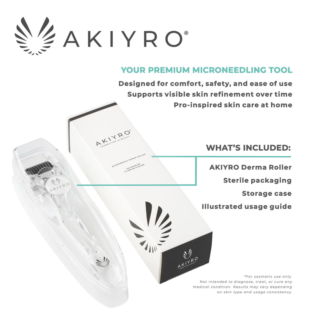 AKIYRO derma roller scalp use illustrates targeted micro-needling for scalp.