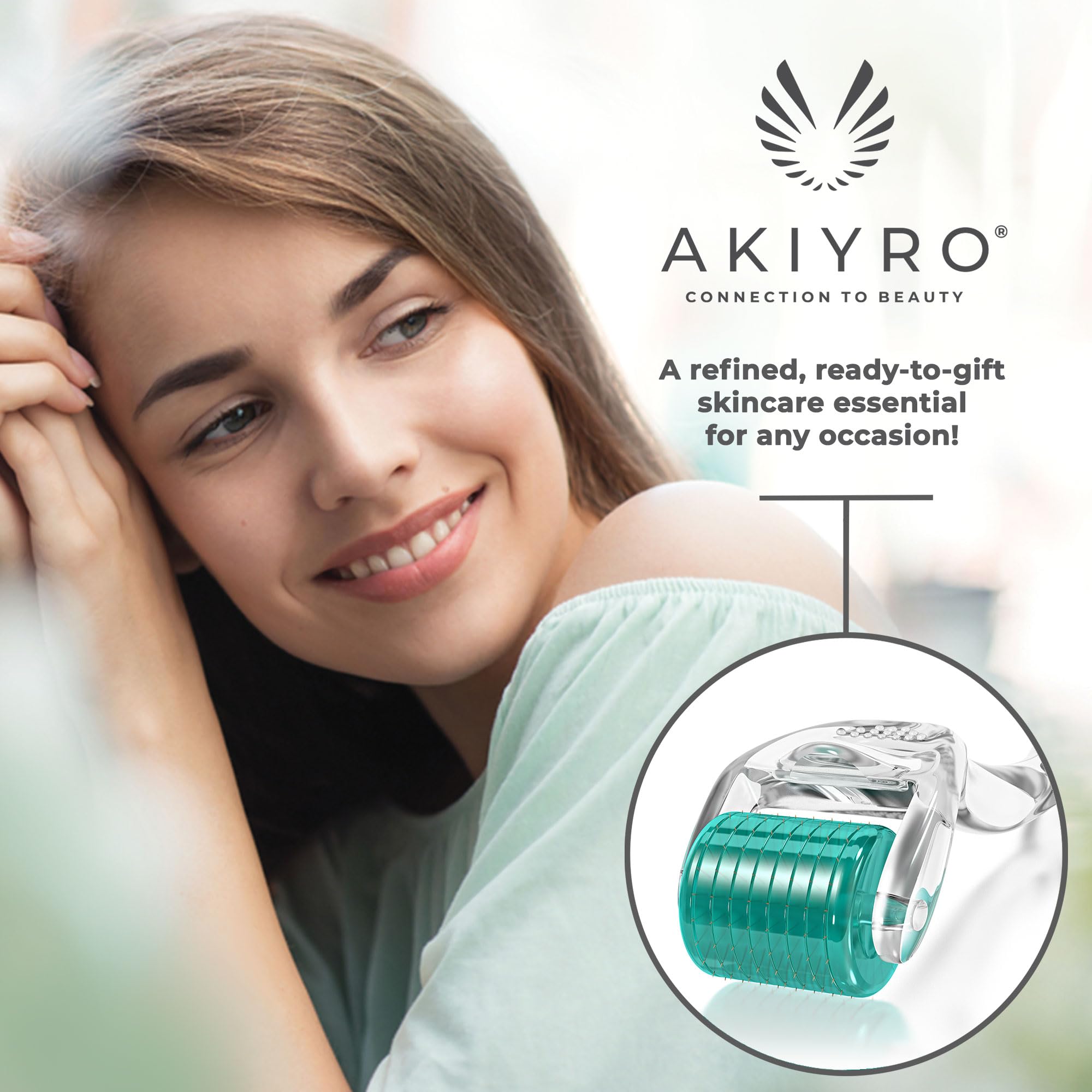 Derma roller on body for comprehensive skincare routine.